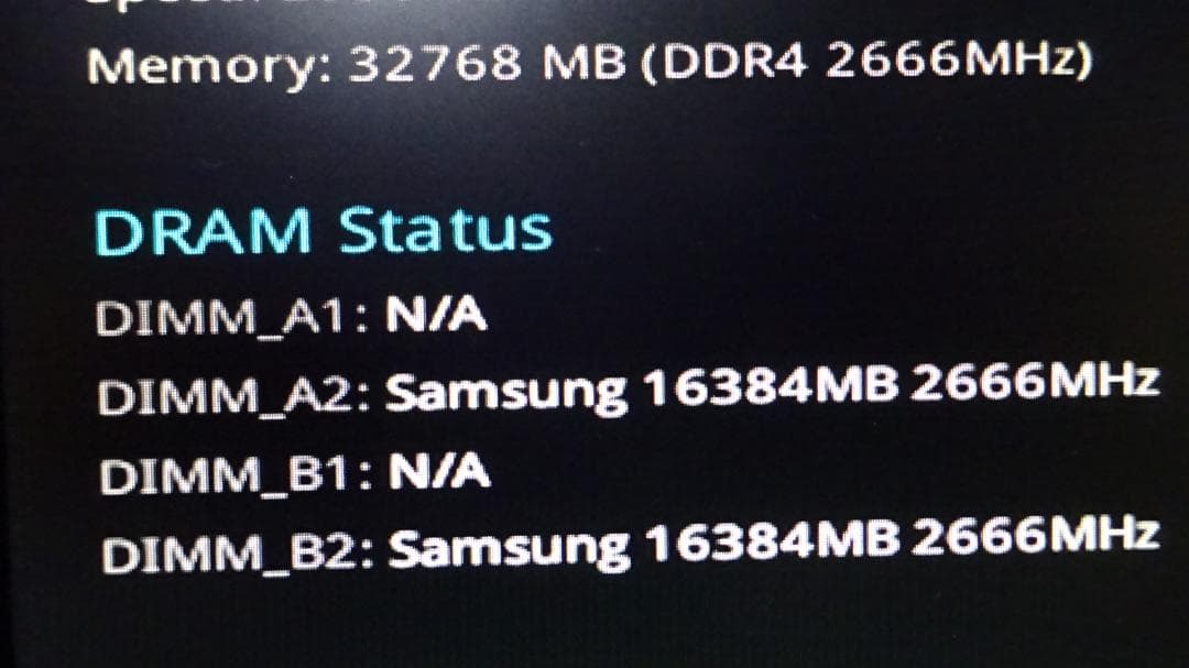 SAMSUNG DDR4-2666 16GB×2枚（32GB）