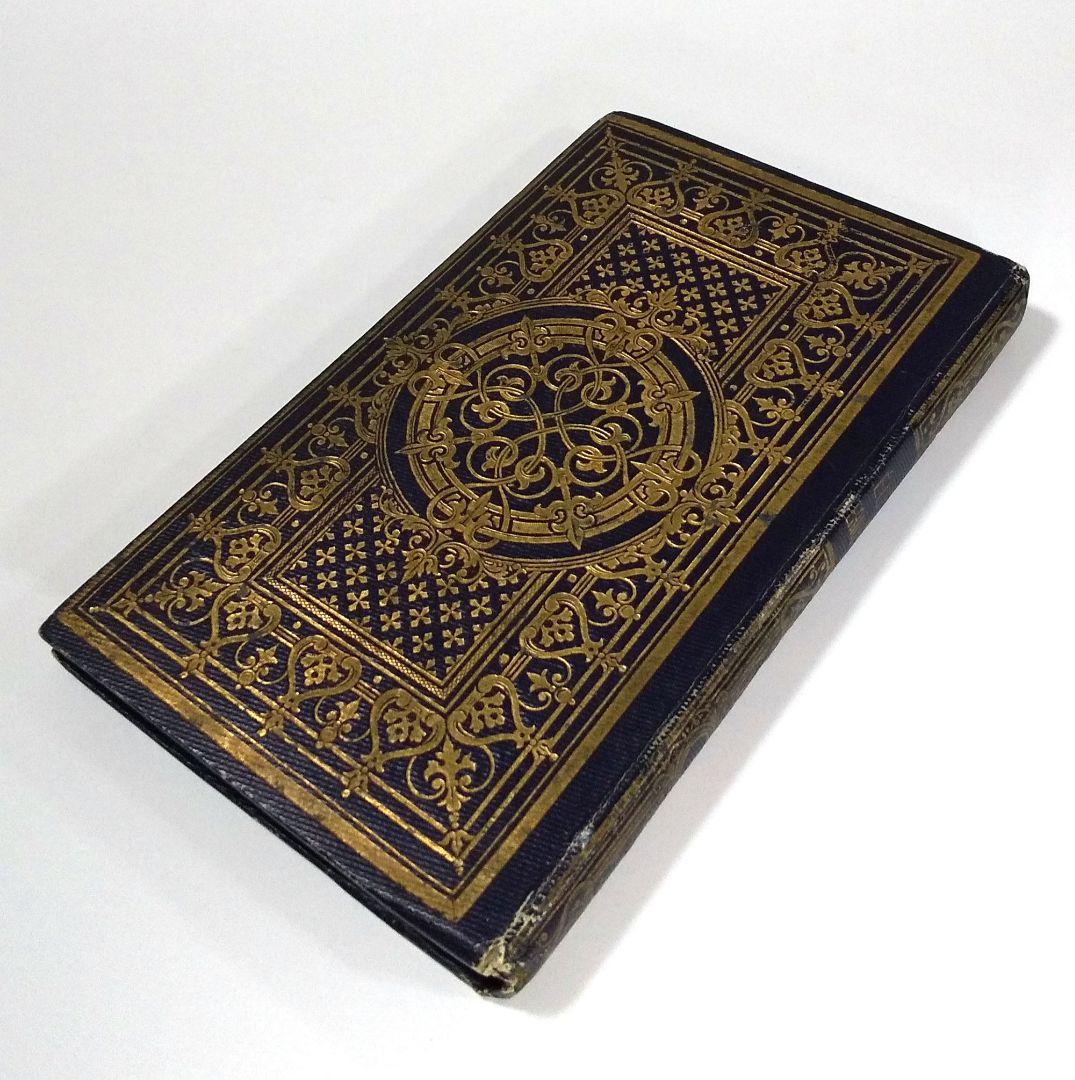 洋書 アンティーク 金彩 ロカイユ 装飾 模様 1862年