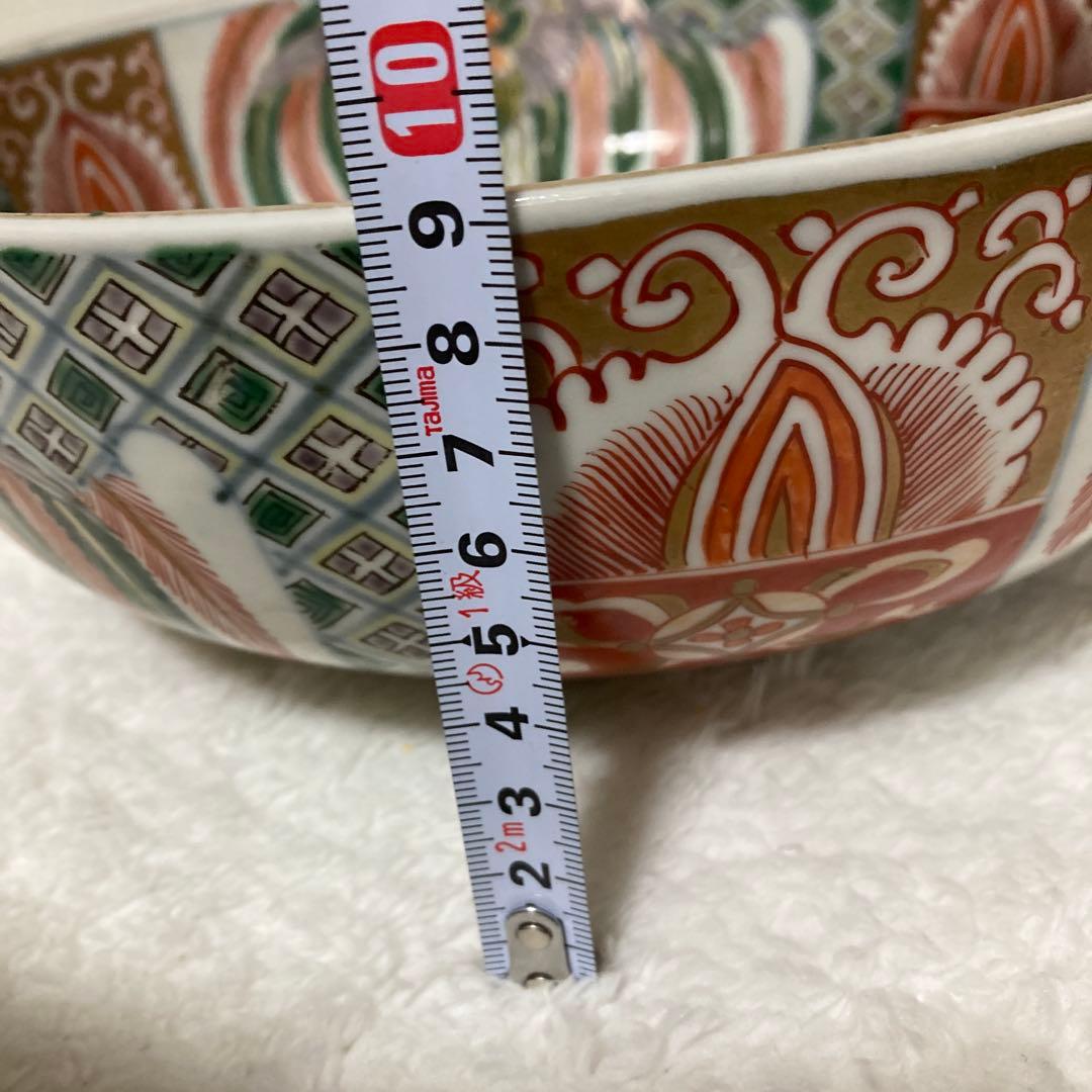 骨董品　花柄鳥模様の大鉢