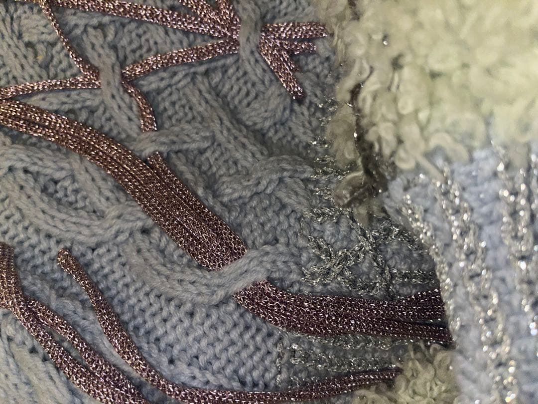 rurumu: ルルムウ Boa sleeve knit cardigan