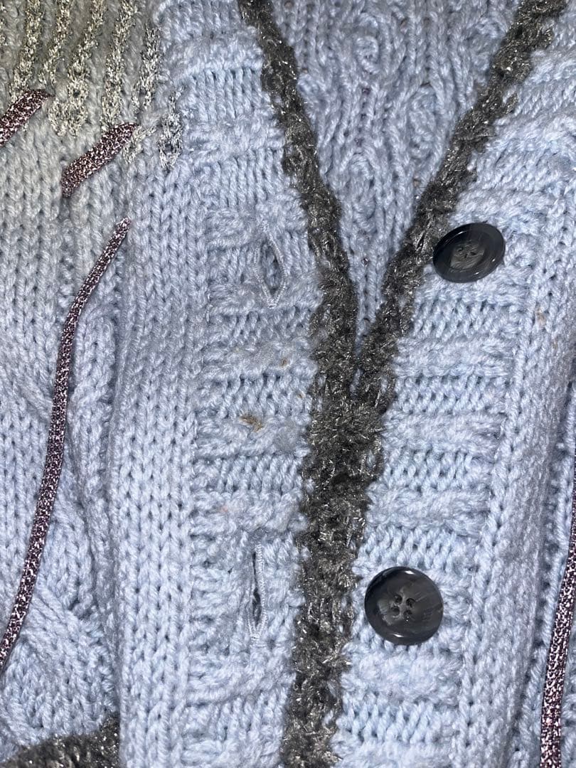 rurumu: ルルムウ Boa sleeve knit cardigan