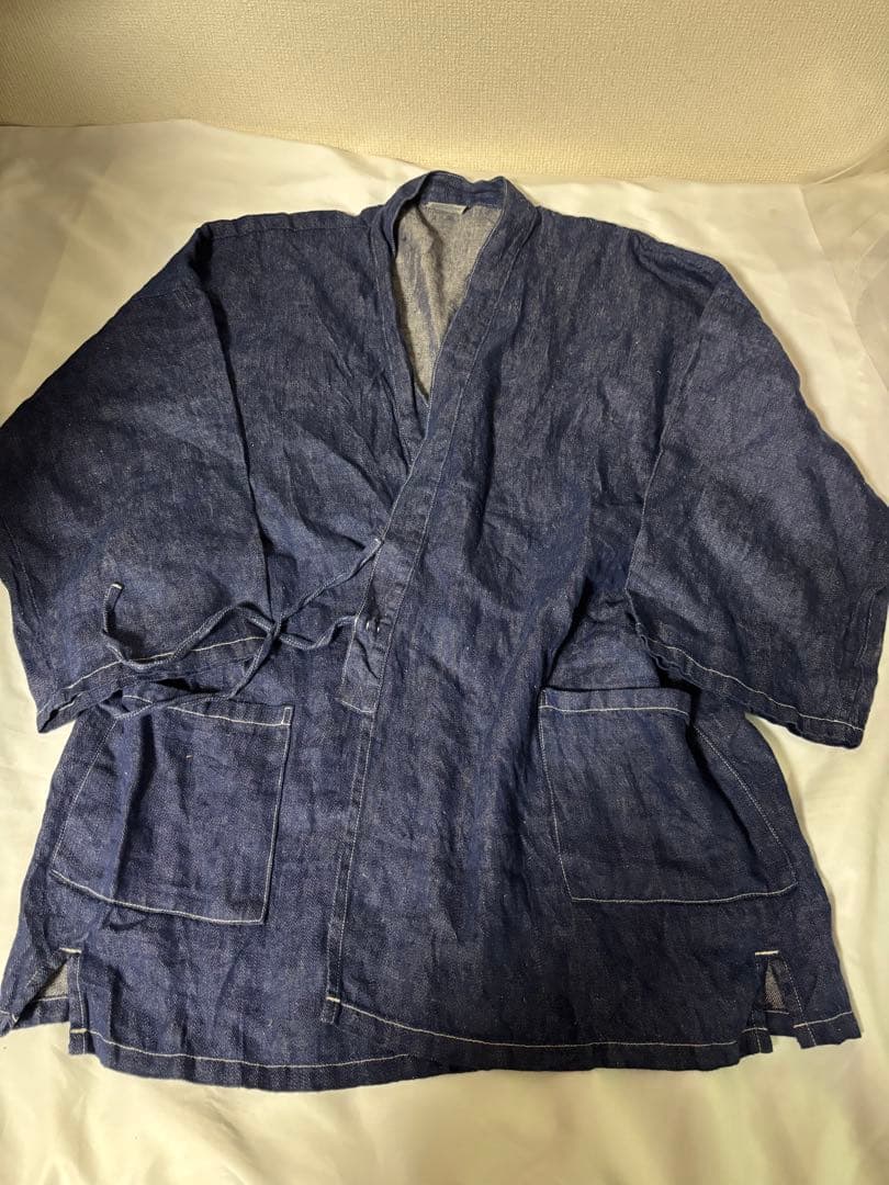 【orslow】 TAKUMI Linen Denim リネンデニム半纏 作務衣