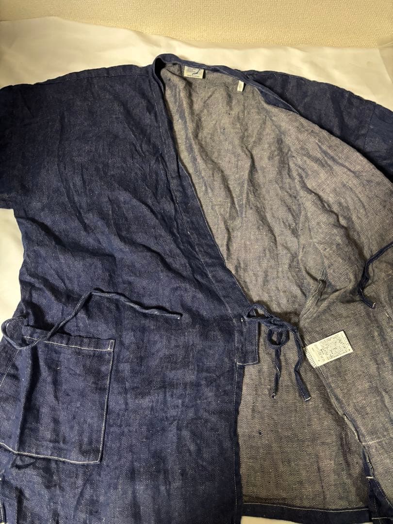 【orslow】 TAKUMI Linen Denim リネンデニム半纏 作務衣