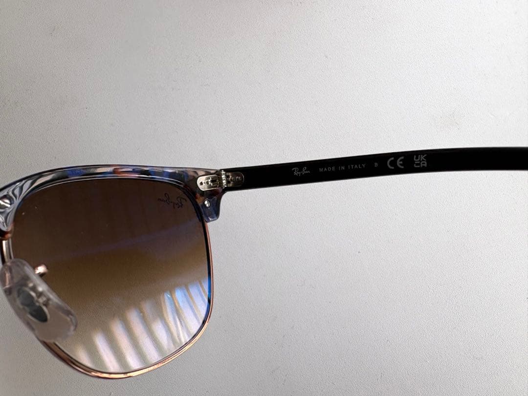 Ray-Ban Clubmaster Fleck ブラウン/ブルー