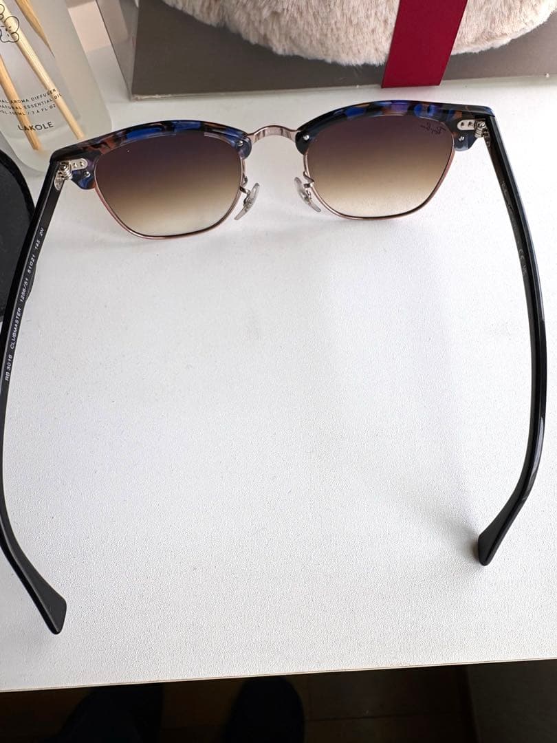 Ray-Ban Clubmaster Fleck ブラウン/ブルー