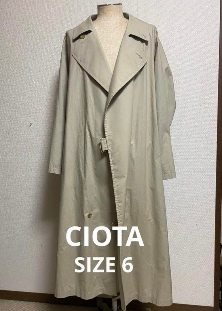 CIOTA シオタ　21SS スビンコットン　タイロッケンコート ベージュ