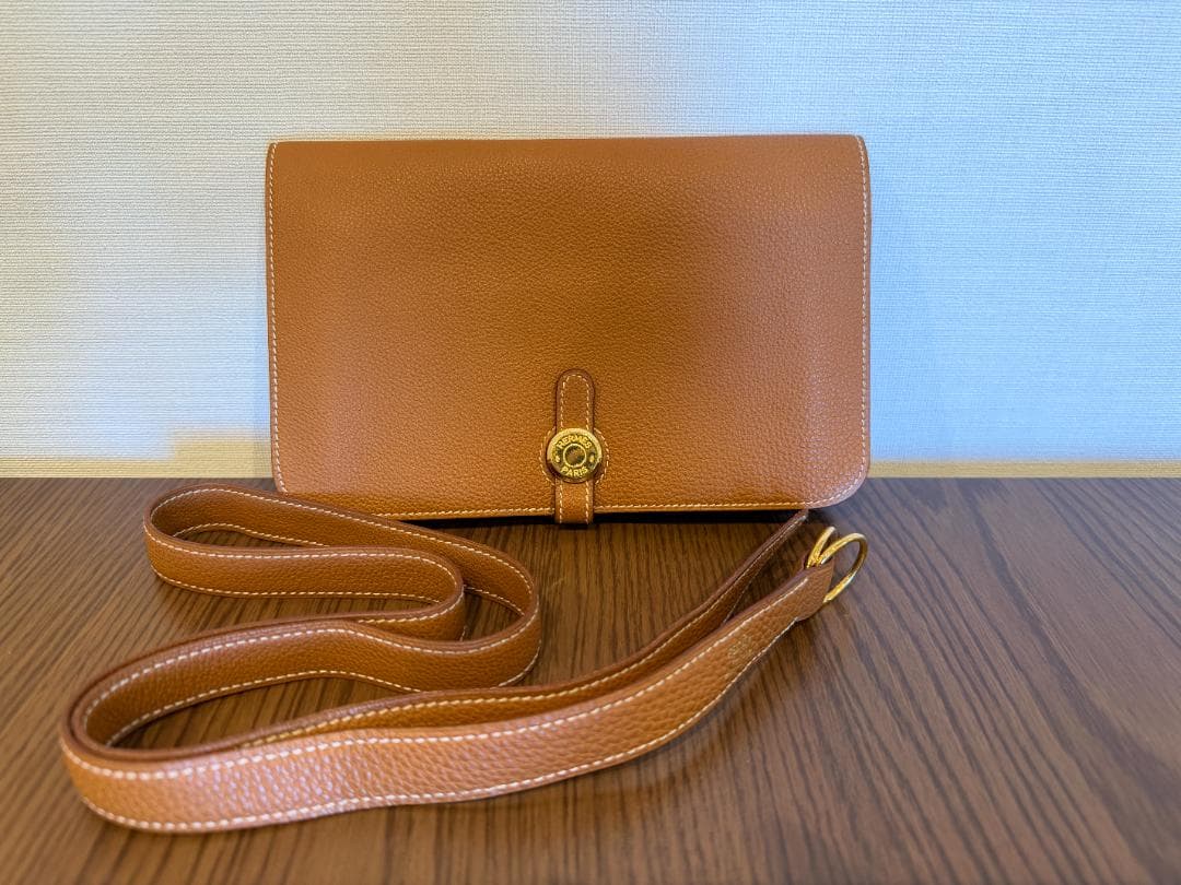 【HERMES エルメス】ドゴン ポッシュ　ウエストポーチ ゴールド金具