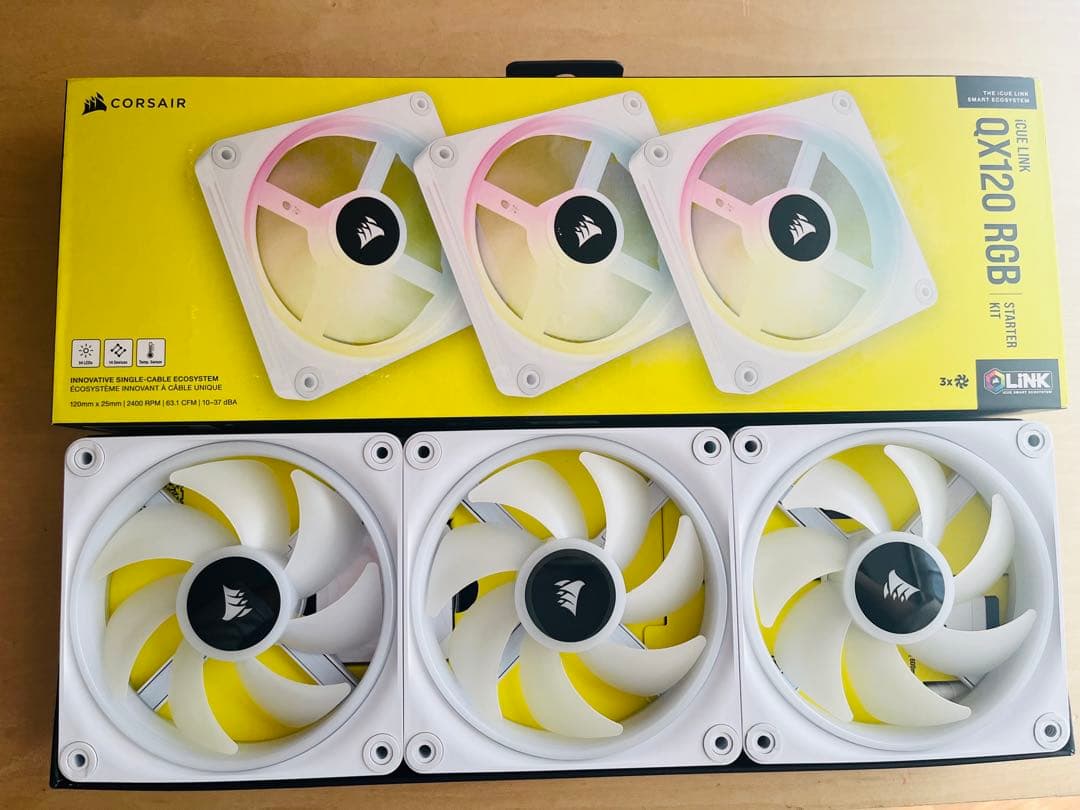 Corsair QX120 RGB ファン 3個セット ホワイト
