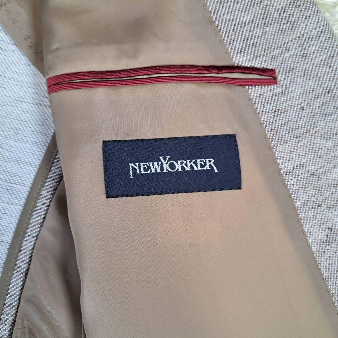 極美品　希少サイズ　NEW YORKER リネン　テーラードジャケット