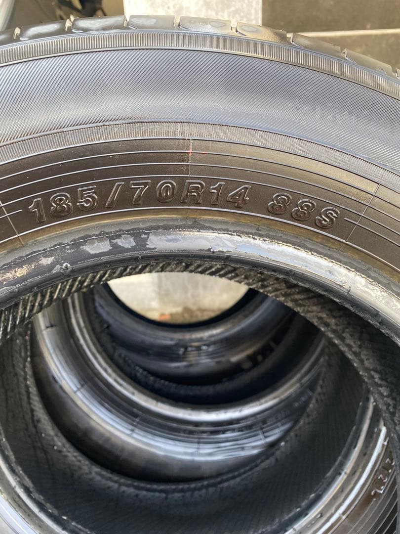 美品　ヨコハマ　エコス　185/70R14 4本セット　21年製　6分山以上