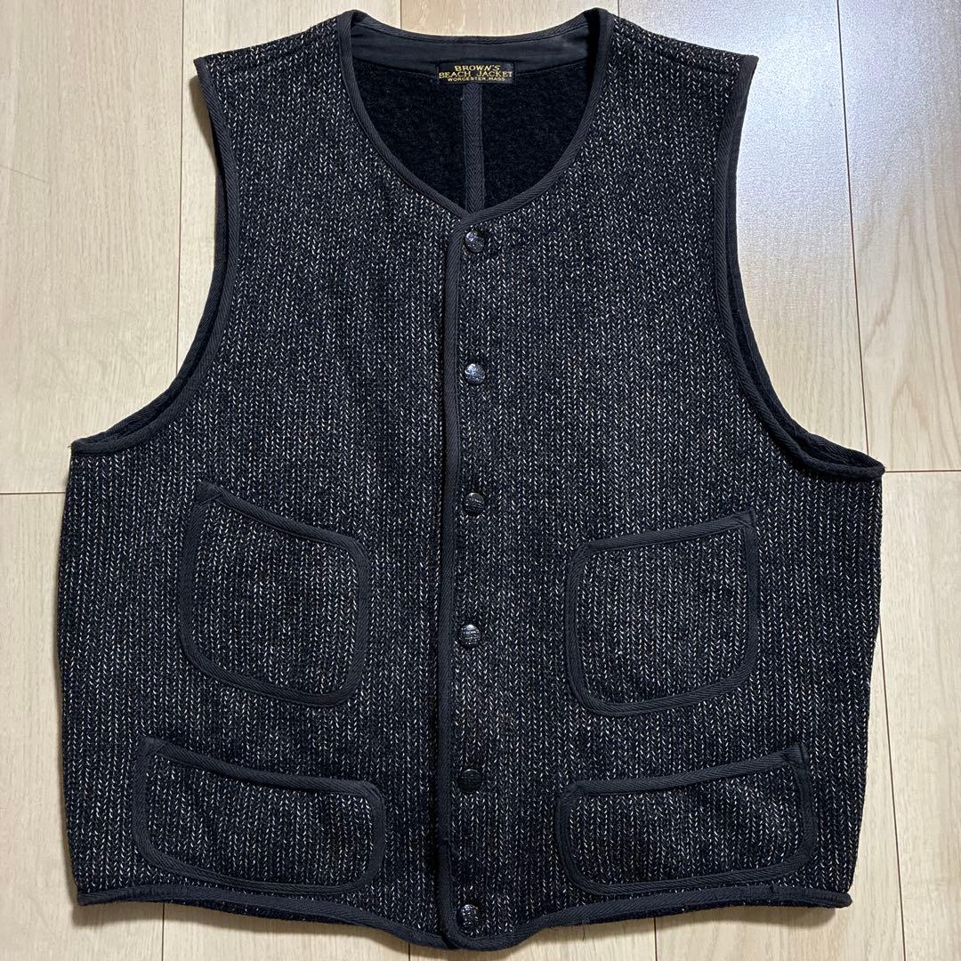 browns beach jacket ベスト　ごま塩　ロストヒルズ　38