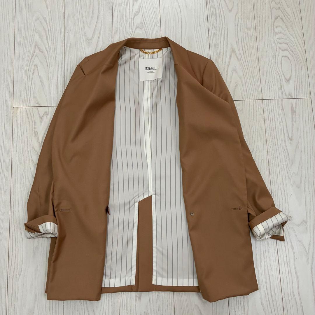 美品✨ジャーナルスタンダード レサージュ　ダブルジャケット　ブラウン