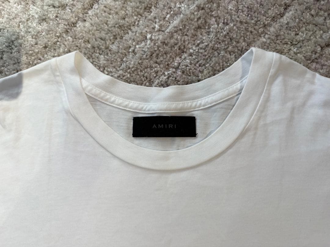 AMIRI アミリ ロゴ Tシャツ ホワイト IT50 L相当 最終値下げ