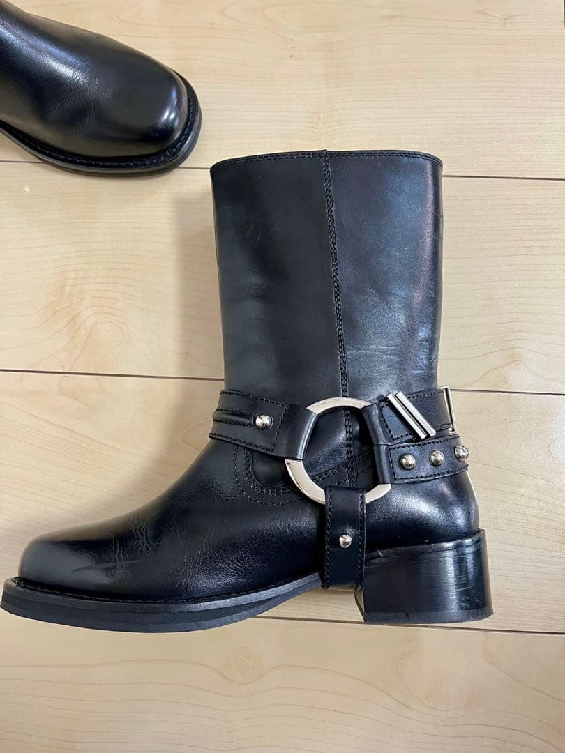 Badura 本革ブーティ ブラック EU38（24cm）ほぼ未使用