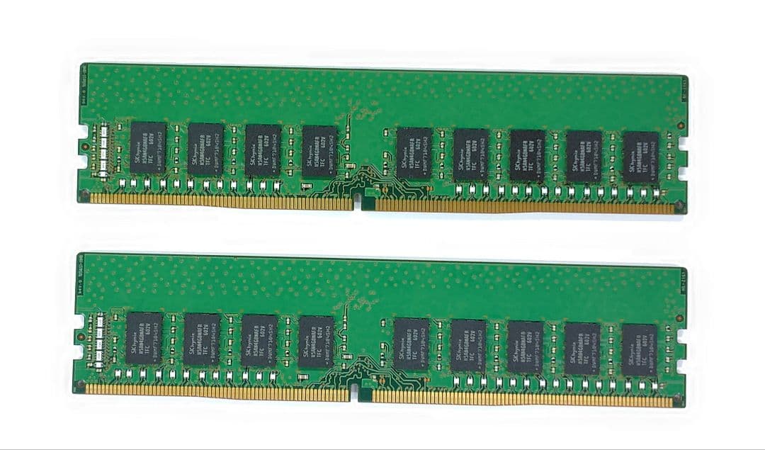 メモリ 8GB 2Rx8　PC4-2133P-EE0-10　2枚