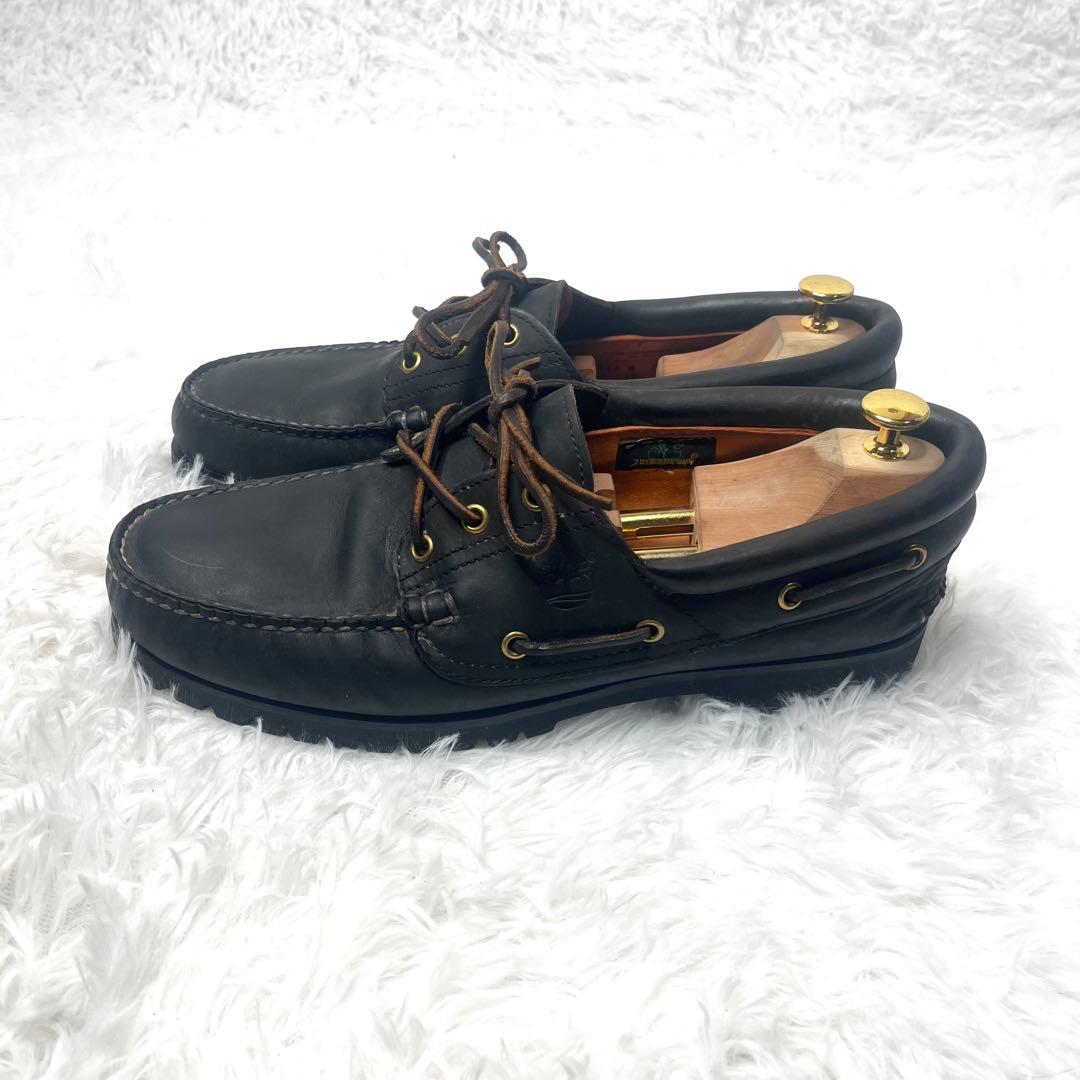 【美品】 ティンバーランド スリーアイ 29.5cm ブラック デッキシューズ
