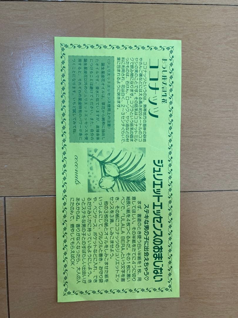 昭和　レア　マイバースデイ　全プレ　ジュリエットエッセンス　おまじない用紙付き