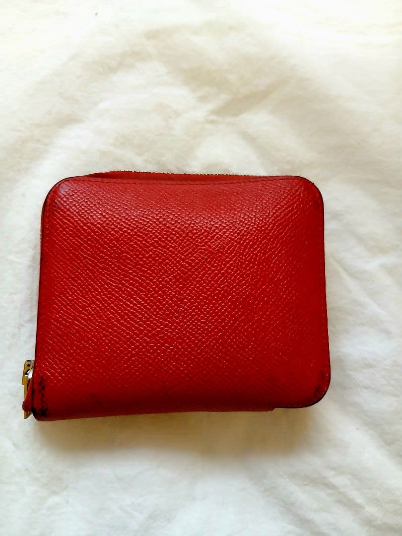 HERMES エルメス ケース 赤 レッド シルク内側 正規品