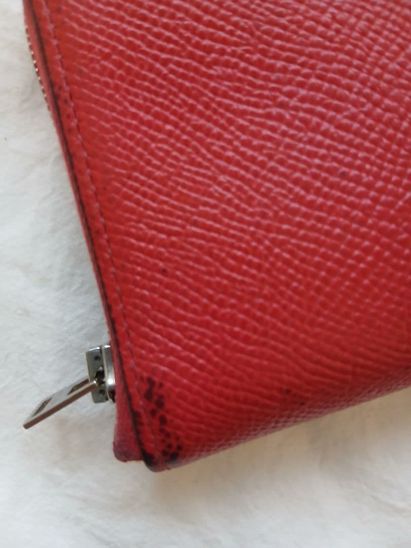 HERMES エルメス ケース 赤 レッド シルク内側 正規品