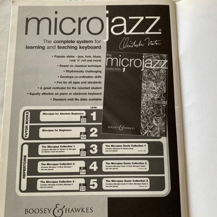 マイクロジャズ ピアノ楽譜 クリストファーノートン 3冊 フロッピー付き