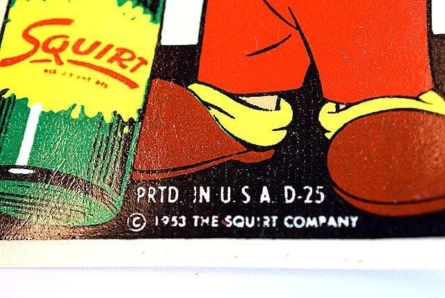 レア 50’s SQUIRT スクワート ボーイ ビンテージ 水貼り デカール