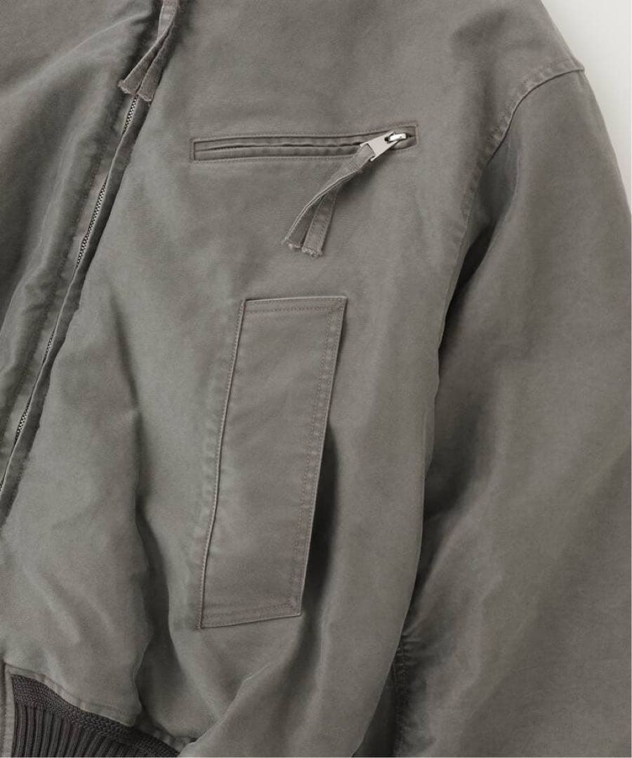 【完売】25AW OUAT 012 グレー ボンバージャケット　MA-1 短丈