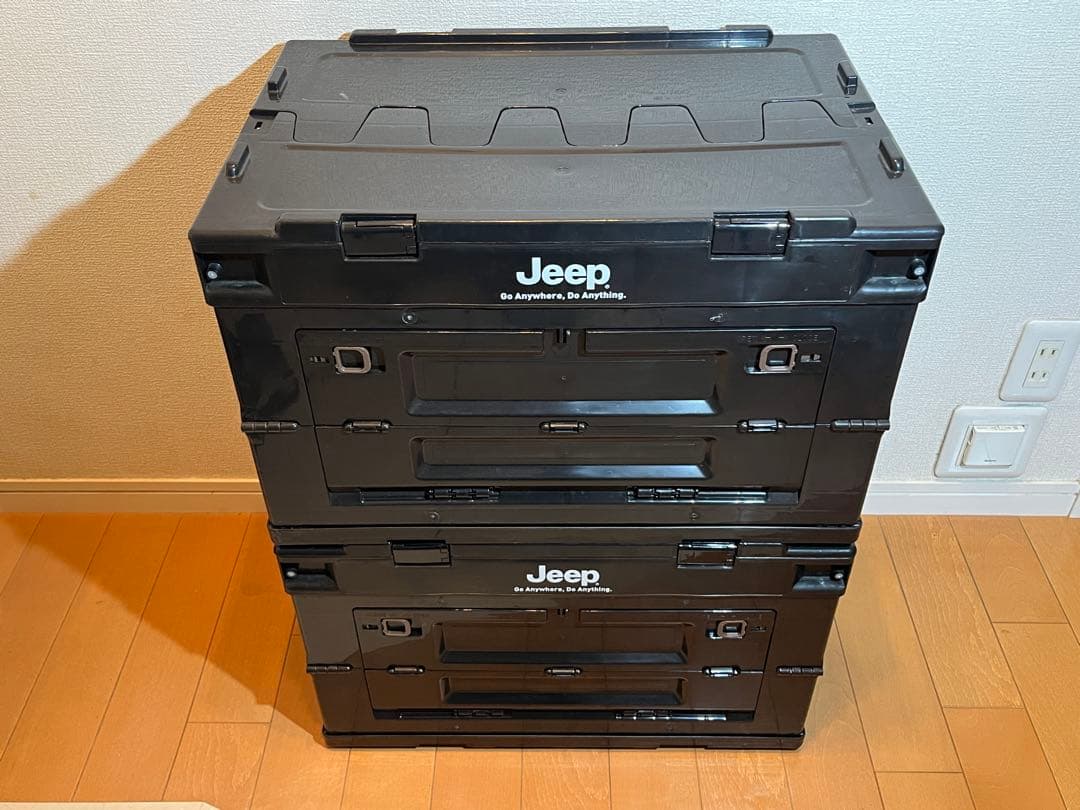 Jeep フォールディングコンテナ50 折りたたみ（窓付き）　2個セット