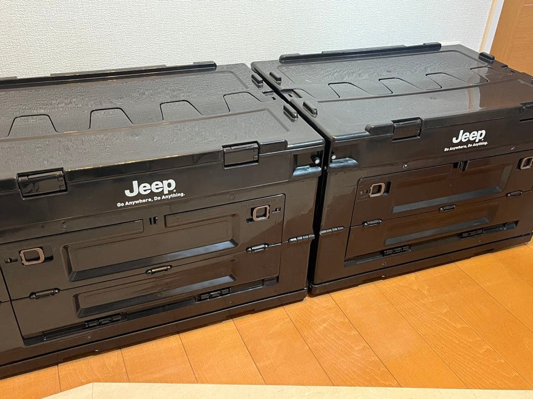 Jeep フォールディングコンテナ50 折りたたみ（窓付き）　2個セット