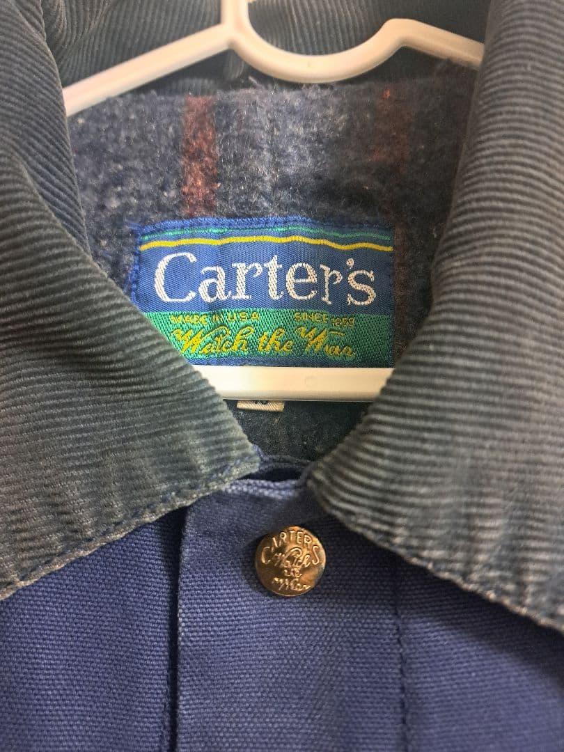 m*o様 70s　レア　carters　USA製　列車タグ　襟黒コーデュロイ　ブ