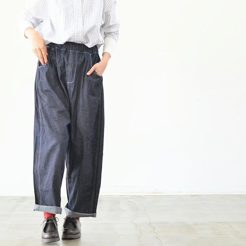 美品　ナル　NARU FACTORY 8ozムラデニム　ノッポパンツ