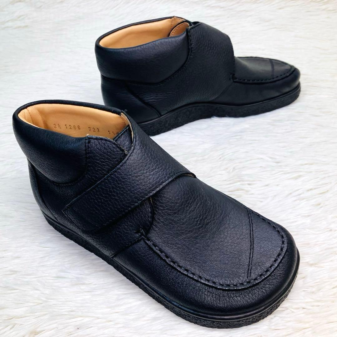 【極美品】ヤコフォーム 22.5㌢Jacoform エルク革　ショートブーツ　黒