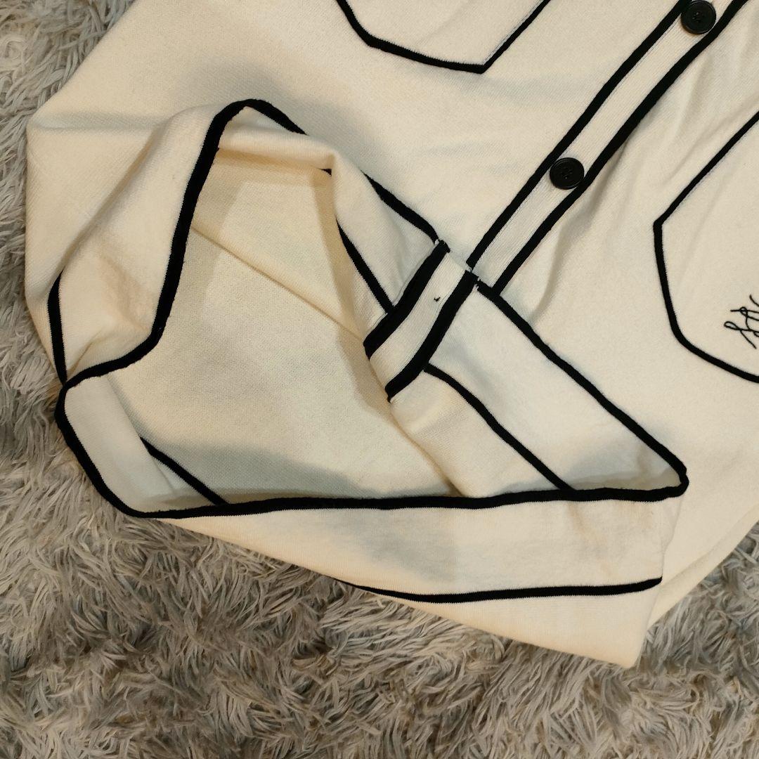 良品　Karl Lagerfeld　ロングカーディガン　S ベルト付 ポケット付