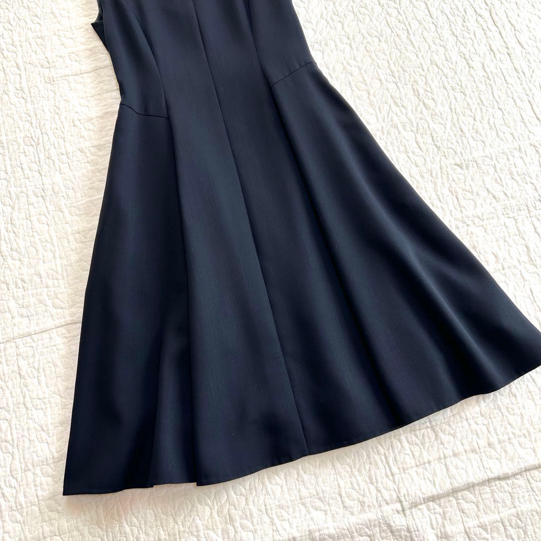美品 フォクシー LIRIO ワンピース Aライン ミッドナイトブルー 38