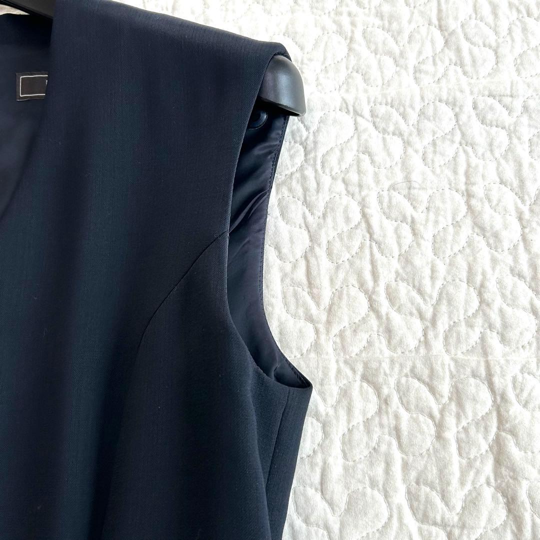 美品 フォクシー LIRIO ワンピース Aライン ミッドナイトブルー 38
