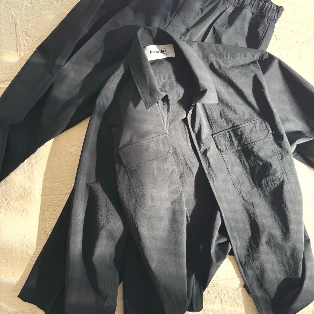 トップス broader BRD EAZY ZIP UP SHIRT