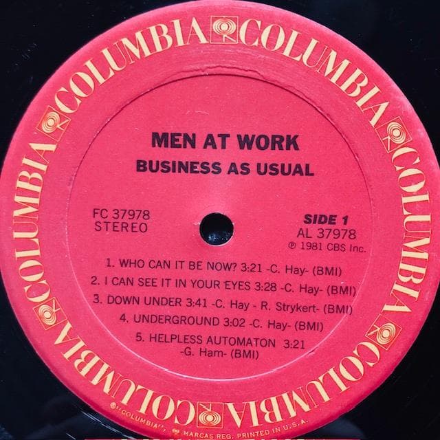 洋楽 MEN AT WORK BUSINESS AS USUAL / e181y171
