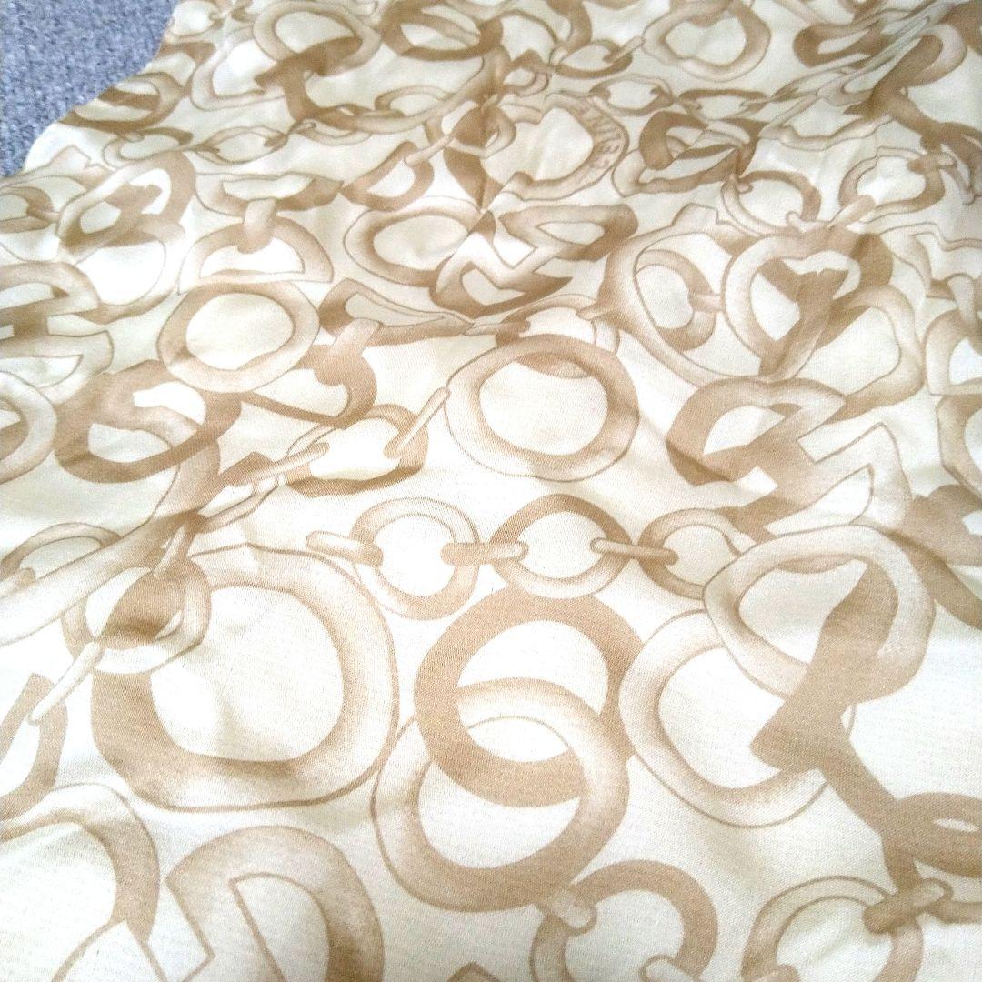 CELINE リングパターン マフラー　ストール　カシミア　シルク　アンゴラ