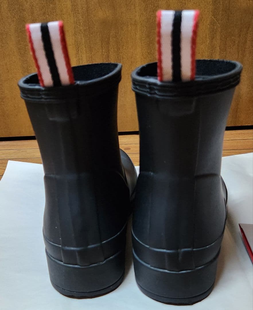 美品 HUNTER ブラックショートブーツ　22cm 値下げ