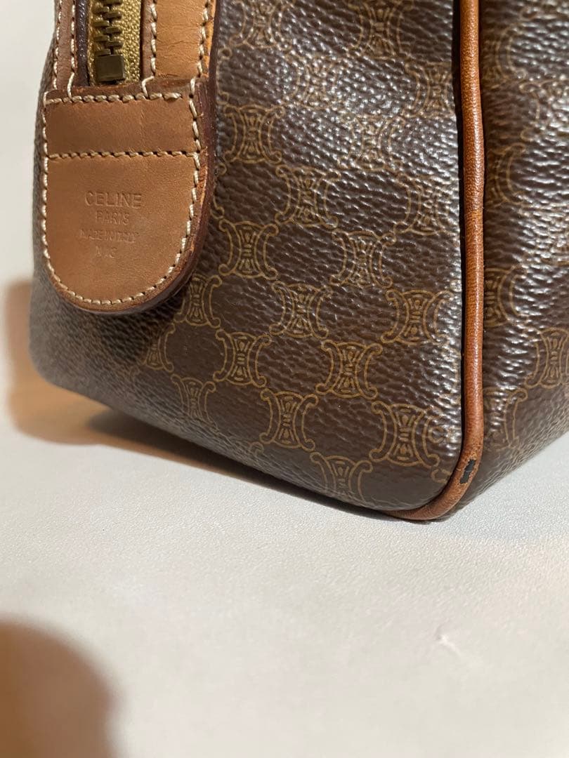 CELINE セリーヌ　マカダム柄　ミニボストンバッグ　ハンドバッグ