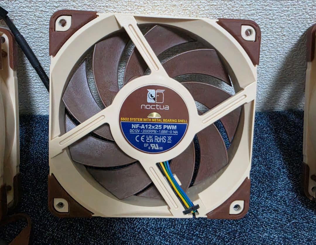 「美品Noctua NF-A12x25 PWM(120mm)3枚セット