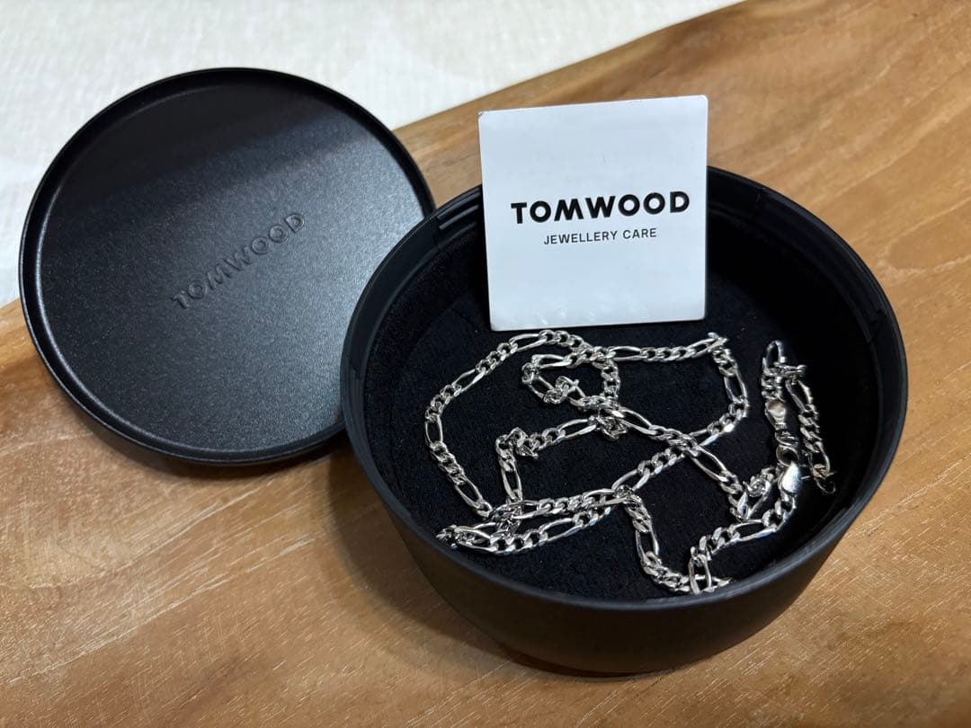 サ*売様 TOM WOOD フィガロ チェーンネックレス 62cm シルバー92