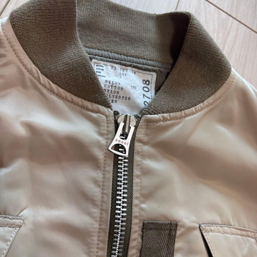 ⭐️sacai 22SS Nylon Twill Mix Blouson MA-1