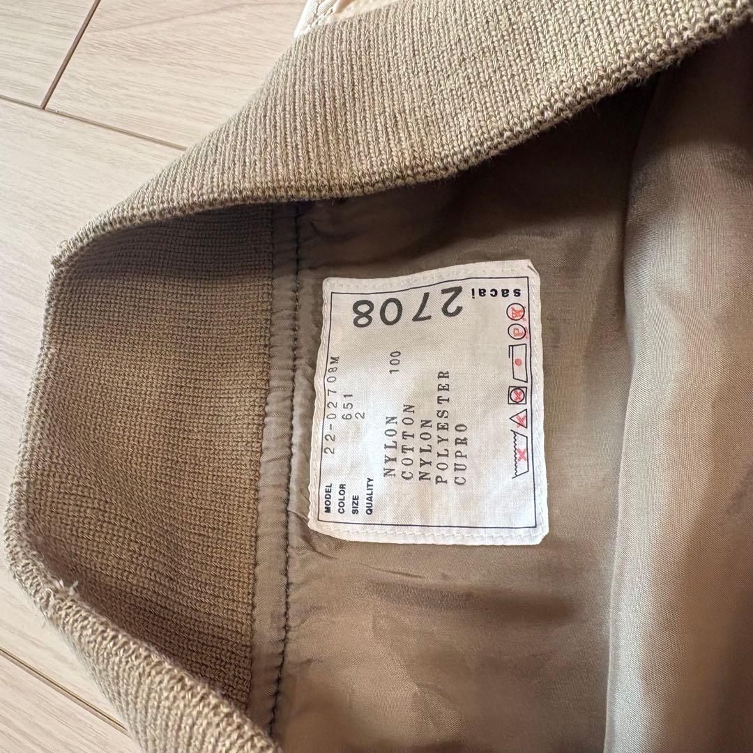 ⭐️sacai 22SS Nylon Twill Mix Blouson MA-1