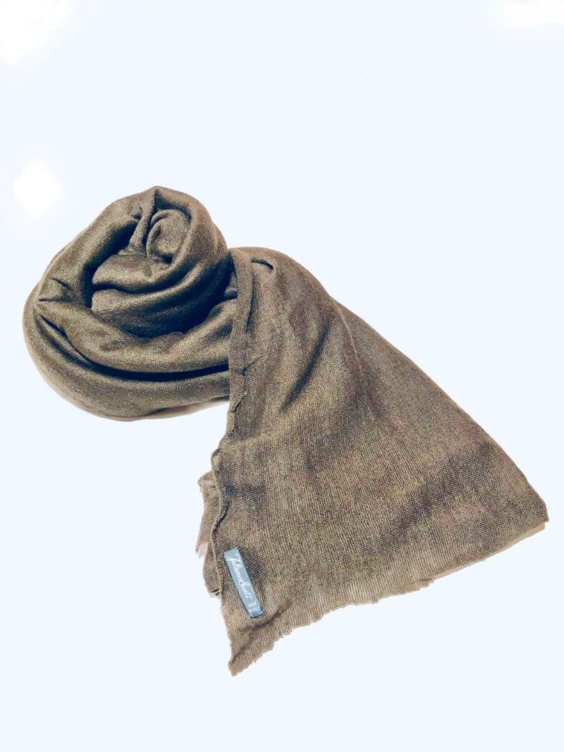 Faliero Sarti カシミヤ シルク ストール オリー 美品 イタリア製