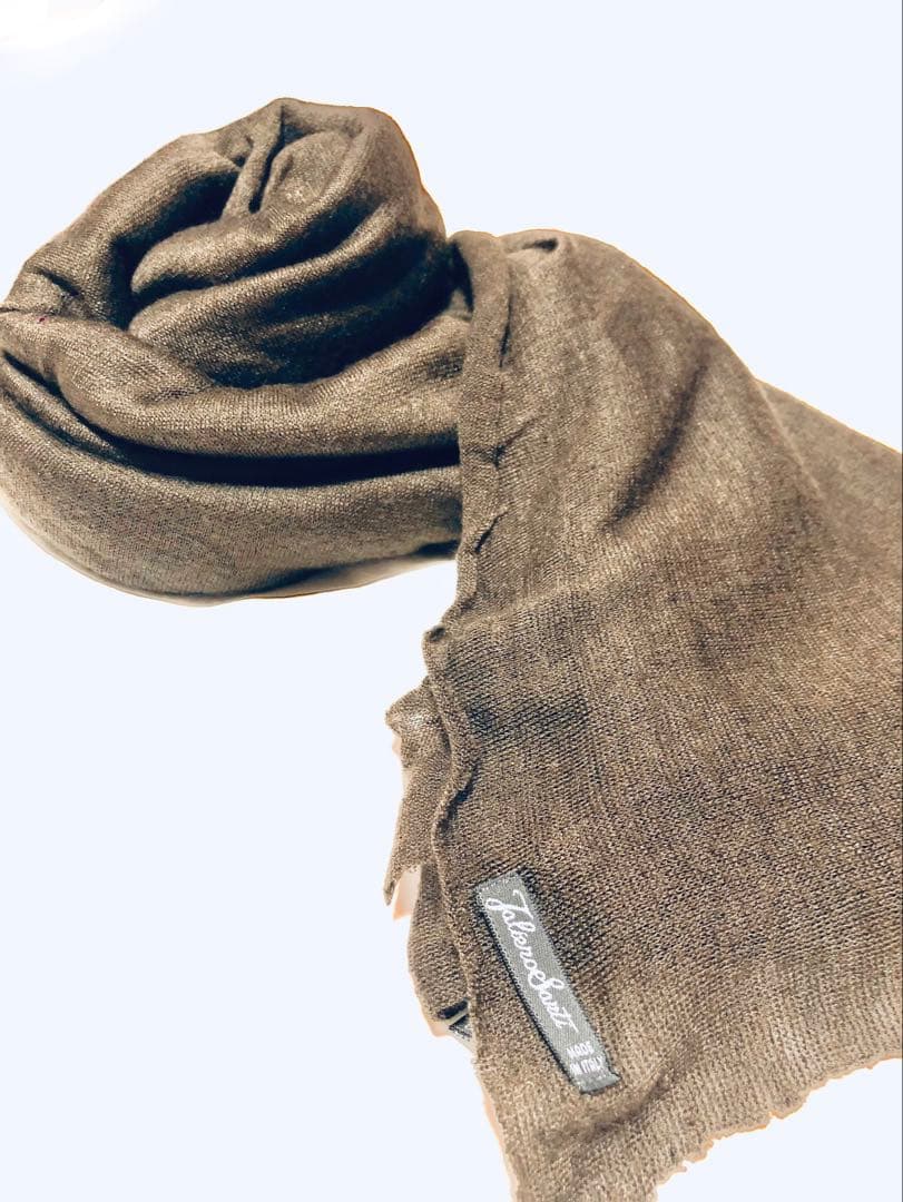 Faliero Sarti カシミヤ シルク ストール オリー 美品 イタリア製