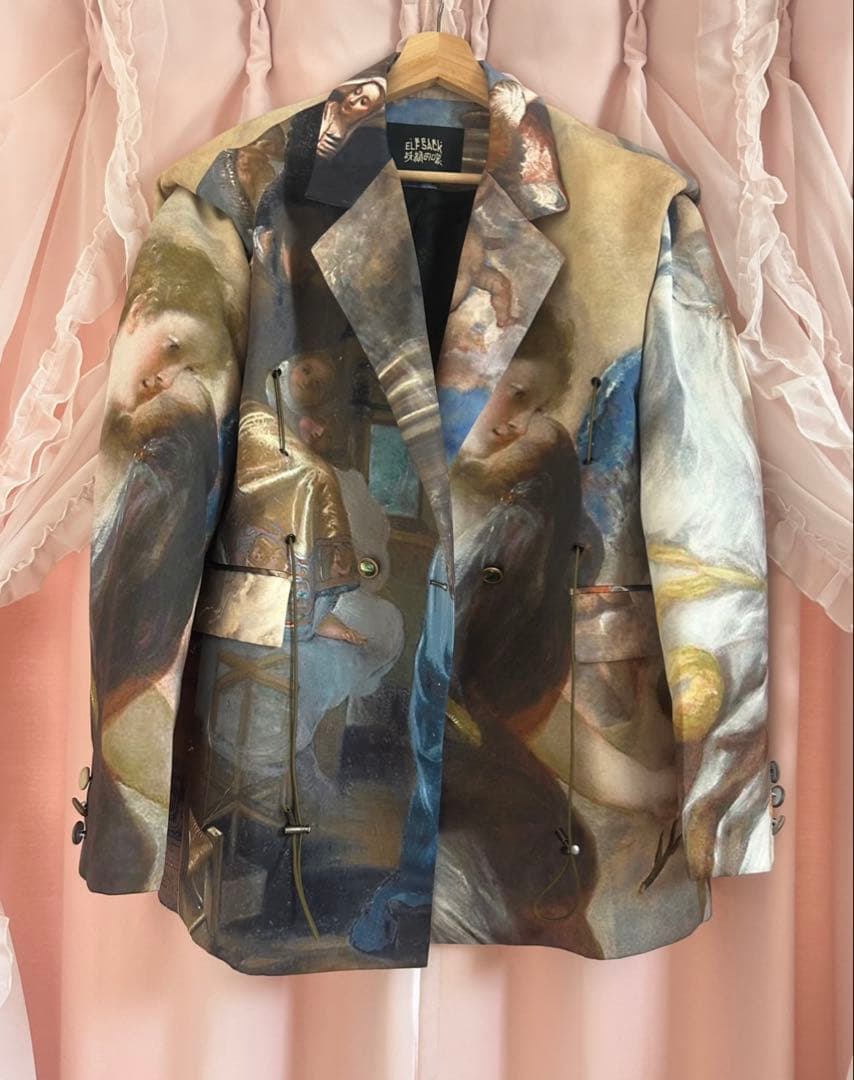 ✨️【希少】ELF SACK 絵画デザインオーバーサイズジャケット ✨️