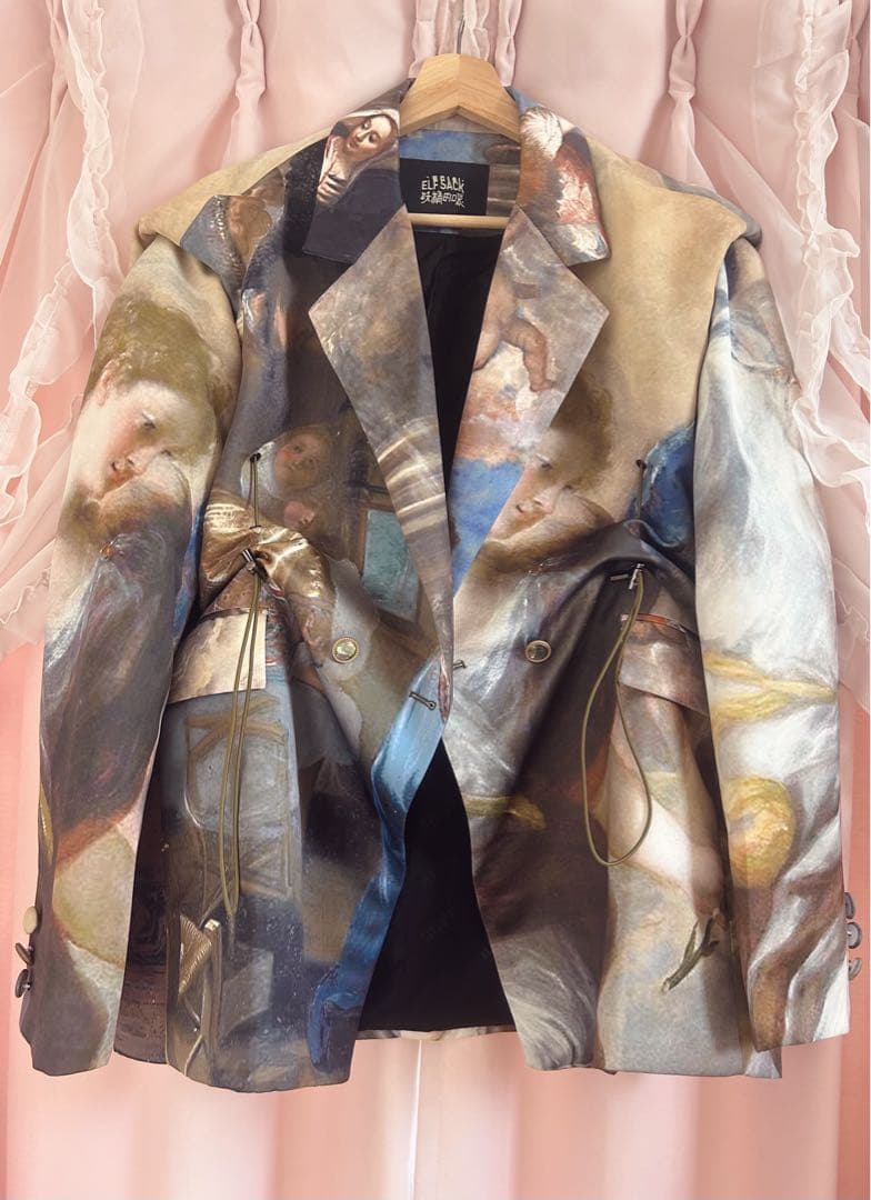 ✨️【希少】ELF SACK 絵画デザインオーバーサイズジャケット ✨️