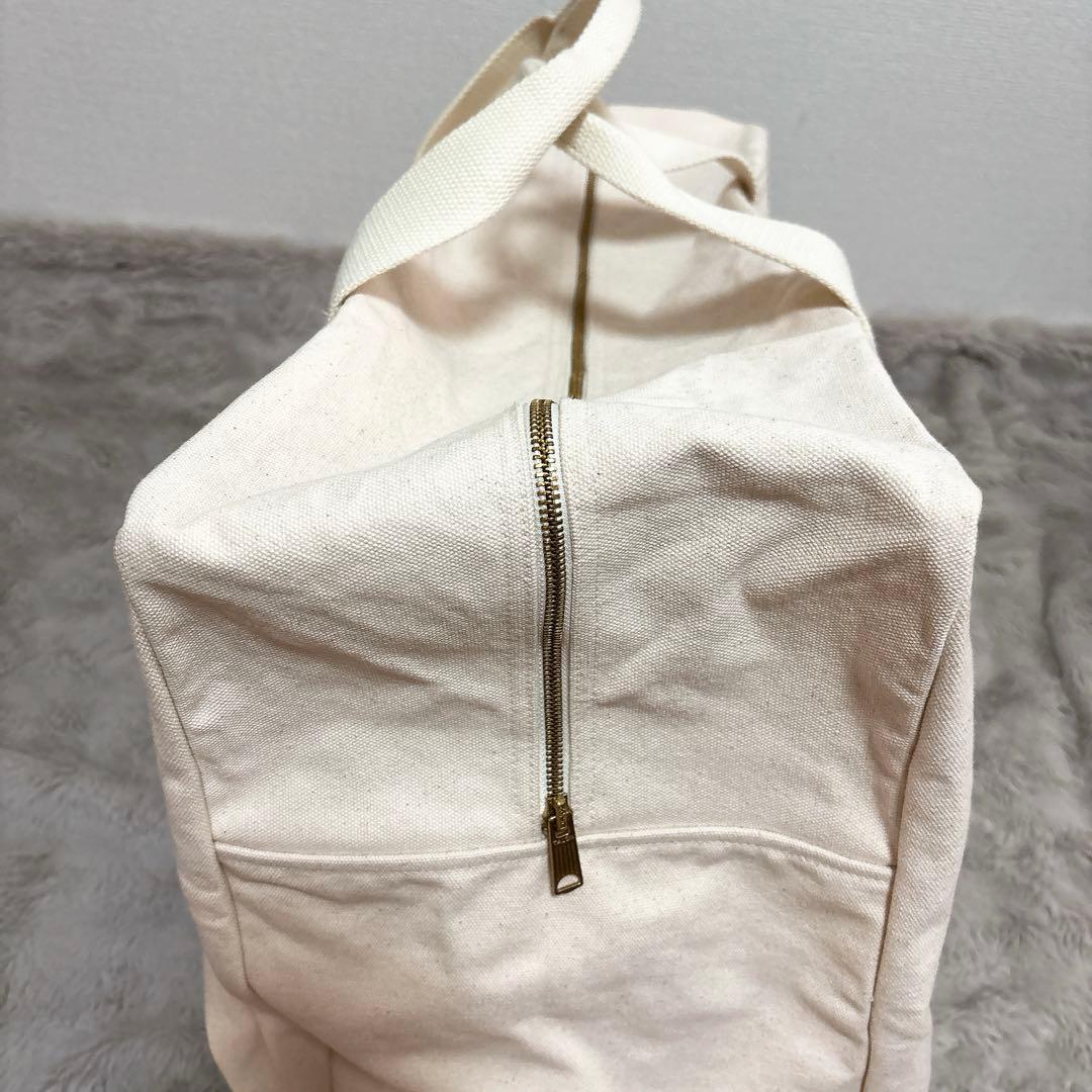 【美品】jjjjound キャンバス ボストンバッグ トラベル 白 超大容量