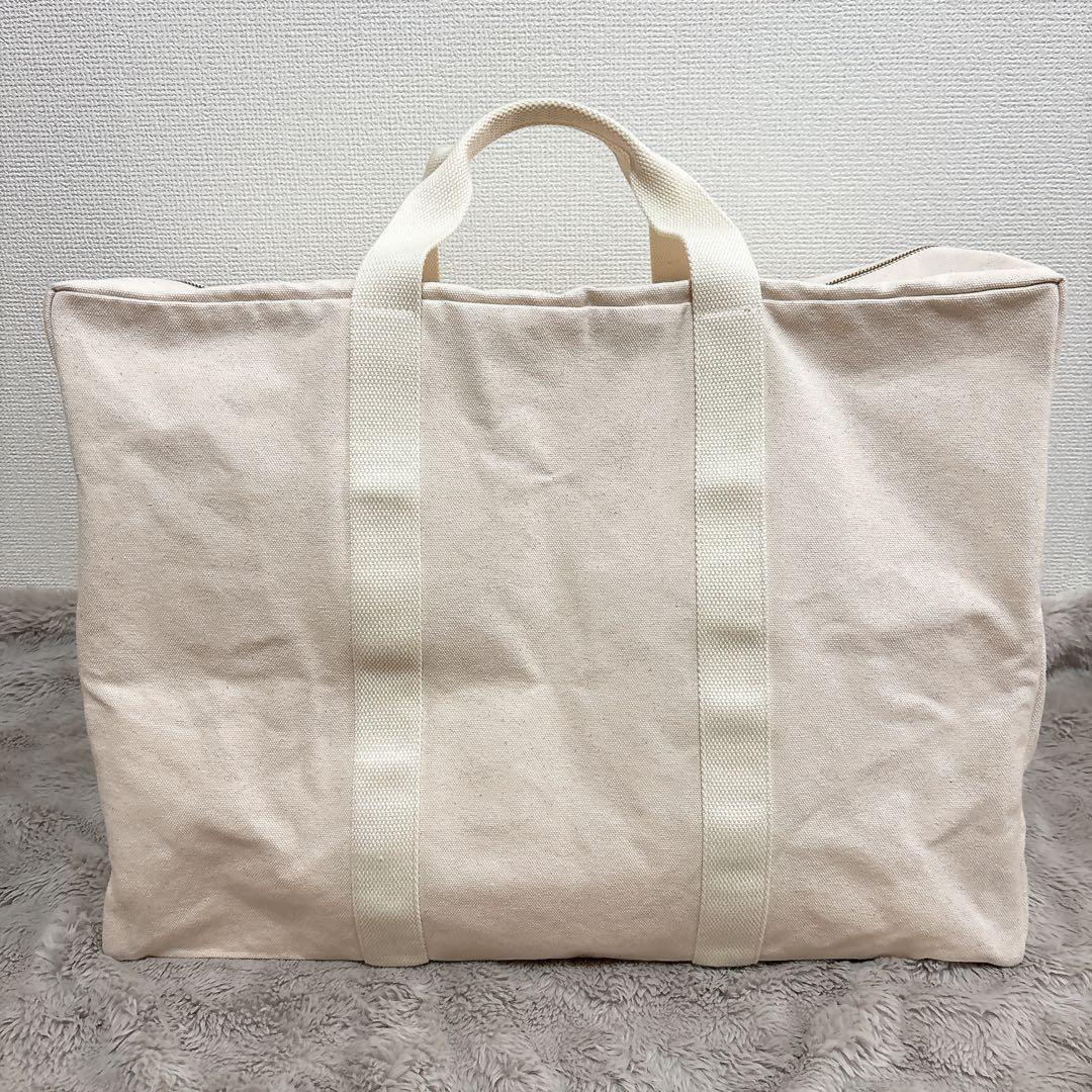 【美品】jjjjound キャンバス ボストンバッグ トラベル 白 超大容量