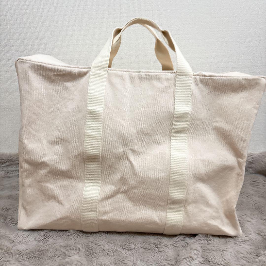 【美品】jjjjound キャンバス ボストンバッグ トラベル 白 超大容量